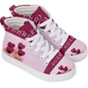 Hello february text and cupcakes Kids  Hi-Top Skate Sneakers View3