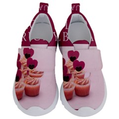 Hello February Text And Cupcakes Kids  Velcro No Lace Shoes by artworkshop