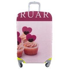 Hello February Text And Cupcakes Luggage Cover (medium) by artworkshop