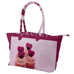 Hello February Text And Cupcakes Canvas Shoulder Bag by artworkshop