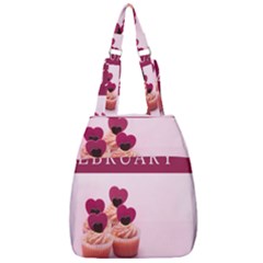 Hello February Text And Cupcakes Center Zip Backpack by artworkshop