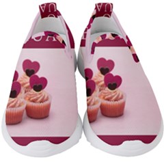 Hello February Text And Cupcakes Kids  Slip On Sneakers by artworkshop