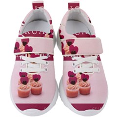 Hello February Text And Cupcakes Kids  Velcro Strap Shoes by artworkshop