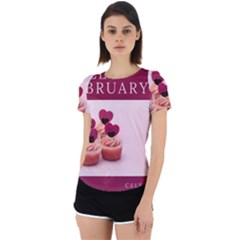 Hello February Text And Cupcakes Back Cut Out Sport Tee by artworkshop