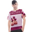 Hello february text and cupcakes Men s Sport Top View1