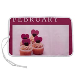 Hello February Text And Cupcakes Pen Storage Case (s) by artworkshop