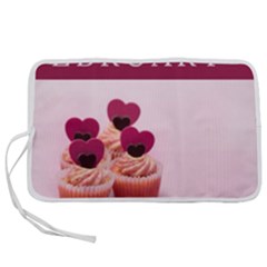 Hello February Text And Cupcakes Pen Storage Case (m) by artworkshop