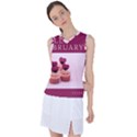 Hello february text and cupcakes Women s Sleeveless Sports Top View1