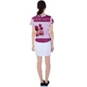 Hello february text and cupcakes Women s Sports Top View2