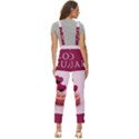 Hello february text and cupcakes Women s Pinafore Overalls Jumpsuit View4