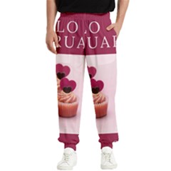 Hello February Text And Cupcakes Men s Elastic Waist Pants by artworkshop