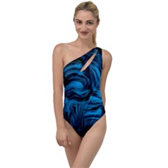 Texture Background To One Side Swimsuit