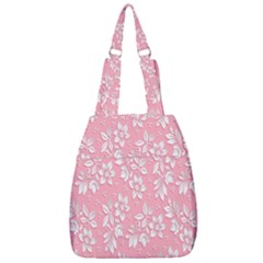 Texture With White Flowers Center Zip Backpack by artworkshop