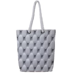 Texture, Leather Sofa Full Print Rope Handle Tote (small) by artworkshop