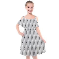 Texture, Leather Sofa Kids  Cut Out Shoulders Chiffon Dress by artworkshop