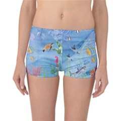 Great Barrier Reef  Reversible Boyleg Bikini Bottoms by PollyParadiseBoutique7