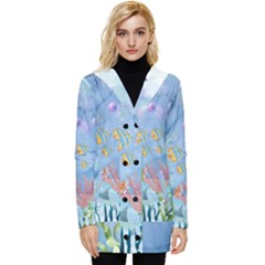 Great Barrier Reef  Button Up Hooded Coat  by PollyParadiseBoutique7