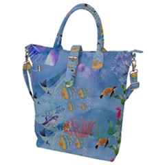 Great Barrier Reef  Buckle Top Tote Bag by PollyParadiseBoutique7