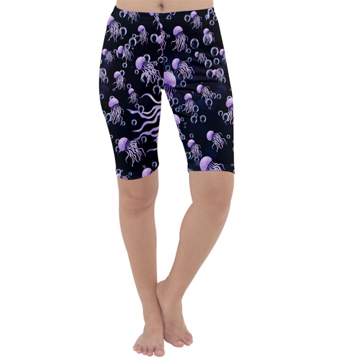 Jellyfish swarm Cropped Leggings 