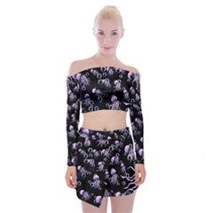 Jellyfish Swarm Off Shoulder Top With Mini Skirt Set by PollyParadiseBoutique7