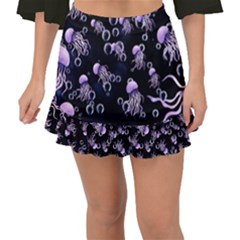 Jellyfish Swarm Fishtail Mini Chiffon Skirt by PollyParadiseBoutique7