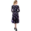 Jellyfish swarm Ruffle End Midi Chiffon Dress View2