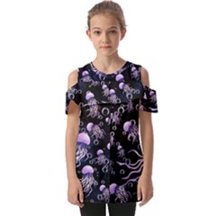 Jellyfish Swarm Fold Over Open Sleeve Top