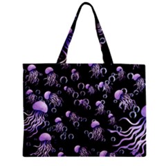 Jellyfish Swarm  Zipper Mini Tote Bag by PollyParadiseBoutique7