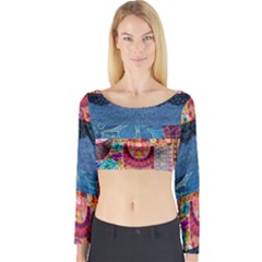 Gypsy Rose  Long Sleeve Crop Top by PollyParadiseBoutique7