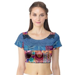 Gypsy Rose  Short Sleeve Crop Top