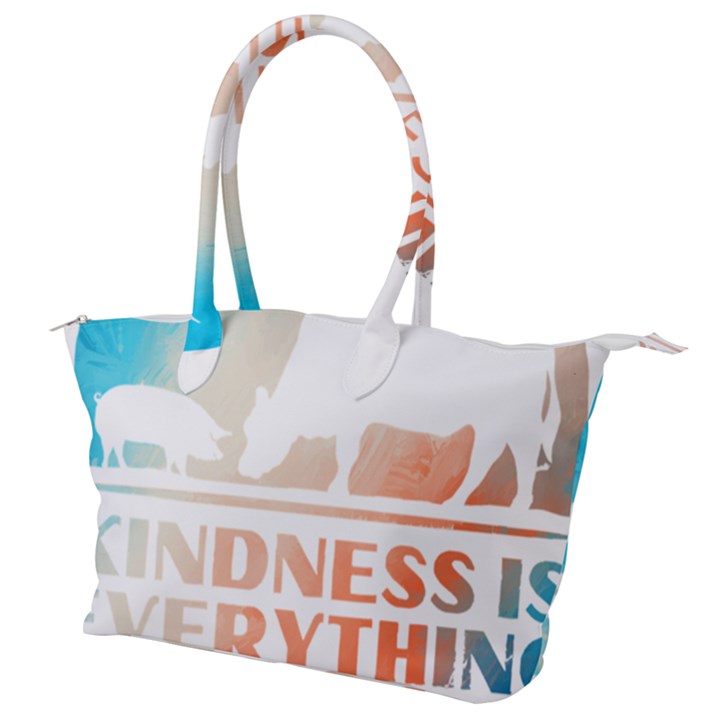 Vegan Animal Lover T- Shirt Kindness Is Everything Vegan Animal Lover T- Shirt Canvas Shoulder Bag