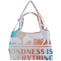 Vegan Animal Lover T- Shirt Kindness Is Everything Vegan Animal Lover T- Shirt Double Compartment Shoulder Bag by maxcute