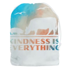 Vegan Animal Lover T- Shirt Kindness Is Everything Vegan Animal Lover T- Shirt Drawstring Pouch (3xl) by maxcute