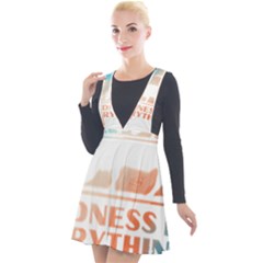 Vegan Animal Lover T- Shirt Kindness Is Everything Vegan Animal Lover T- Shirt Plunge Pinafore Velour Dress by maxcute