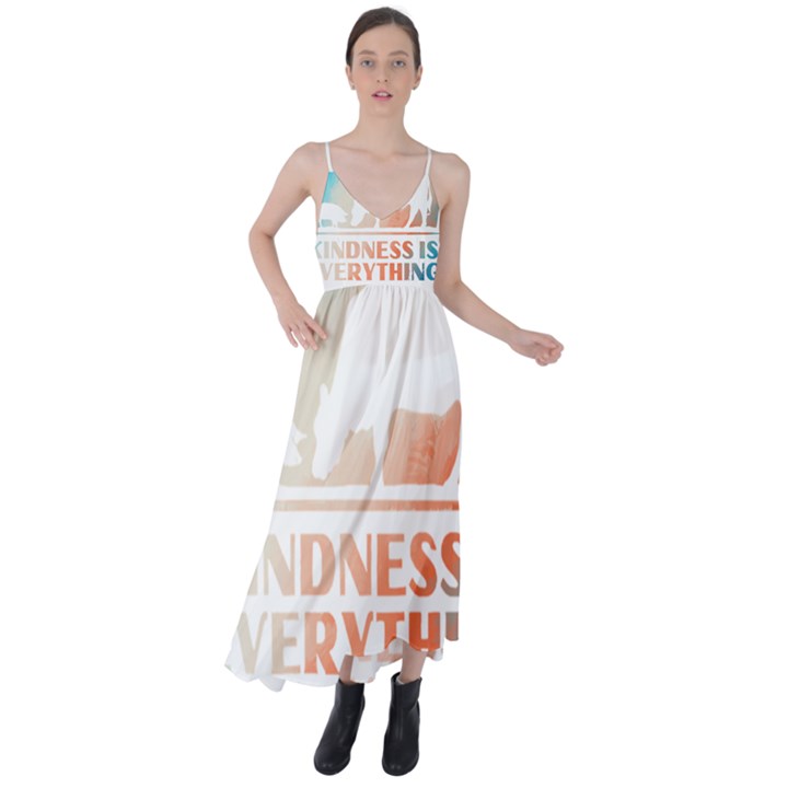 Vegan Animal Lover T- Shirt Kindness Is Everything Vegan Animal Lover T- Shirt Tie Back Maxi Dress