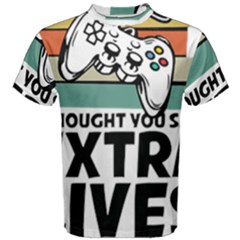 Video Gamer T- Shirt Exercise I Thought You Said Extra Lives - Gamer T- Shirt Men s Cotton Tee by maxcute