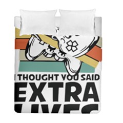 Video Gamer T- Shirt Exercise I Thought You Said Extra Lives - Gamer T- Shirt Duvet Cover Double Side (full/ Double Size) by maxcute