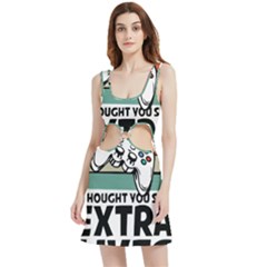 Video Gamer T- Shirt Exercise I Thought You Said Extra Lives - Gamer T- Shirt Velour Cutout Dress by maxcute