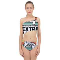 Video Gamer T- Shirt Exercise I Thought You Said Extra Lives - Gamer T- Shirt Spliced Up Two Piece Swimsuit by maxcute