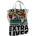 Video Gamer T- Shirt Exercise I Thought You Said Extra Lives - Gamer T- Shirt Canvas Messenger Bag View2