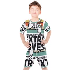 Video Gamer T- Shirt Exercise I Thought You Said Extra Lives - Gamer T- Shirt Kids  Tee And Shorts Set by maxcute