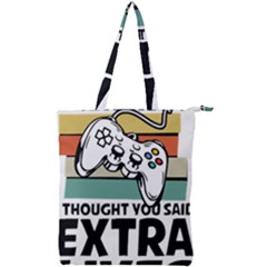 Video Gamer T- Shirt Exercise I Thought You Said Extra Lives - Gamer T- Shirt Double Zip Up Tote Bag by maxcute