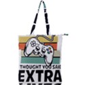 Video Gamer T- Shirt Exercise I Thought You Said Extra Lives - Gamer T- Shirt Double Zip Up Tote Bag View1