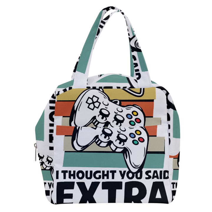 Video Gamer T- Shirt Exercise I Thought You Said Extra Lives - Gamer T- Shirt Boxy Hand Bag