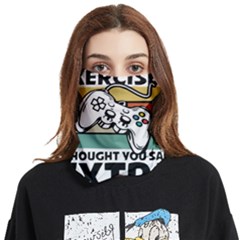 Video Gamer T- Shirt Exercise I Thought You Said Extra Lives - Gamer T- Shirt Face Covering Bandana (two Sides) by maxcute