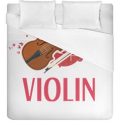 Violin T- Shirt Cool Girls Play Violin T- Shirt Duvet Cover (king Size) by maxcute