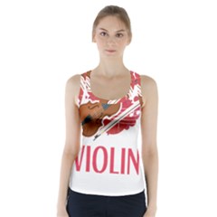 Violin T- Shirt Cool Girls Play Violin T- Shirt Racer Back Sports Top