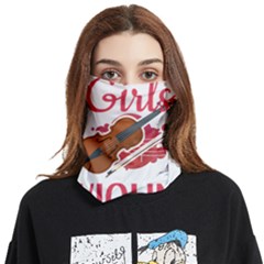 Violin T- Shirt Cool Girls Play Violin T- Shirt Face Covering Bandana (two Sides) by maxcute