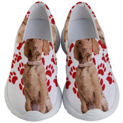 Vizsla Gifts T- Shirt Cool Vizsla Valentine Heart Paw Vizsla Dog Lover Valentine Costume T- Shirt Kids Lightweight Slip Ons by maxcute