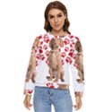 Vizsla Gifts T- Shirt Cool Vizsla Valentine Heart Paw Vizsla Dog Lover Valentine Costume T- Shirt Women s Long Sleeve Raglan Tee View1